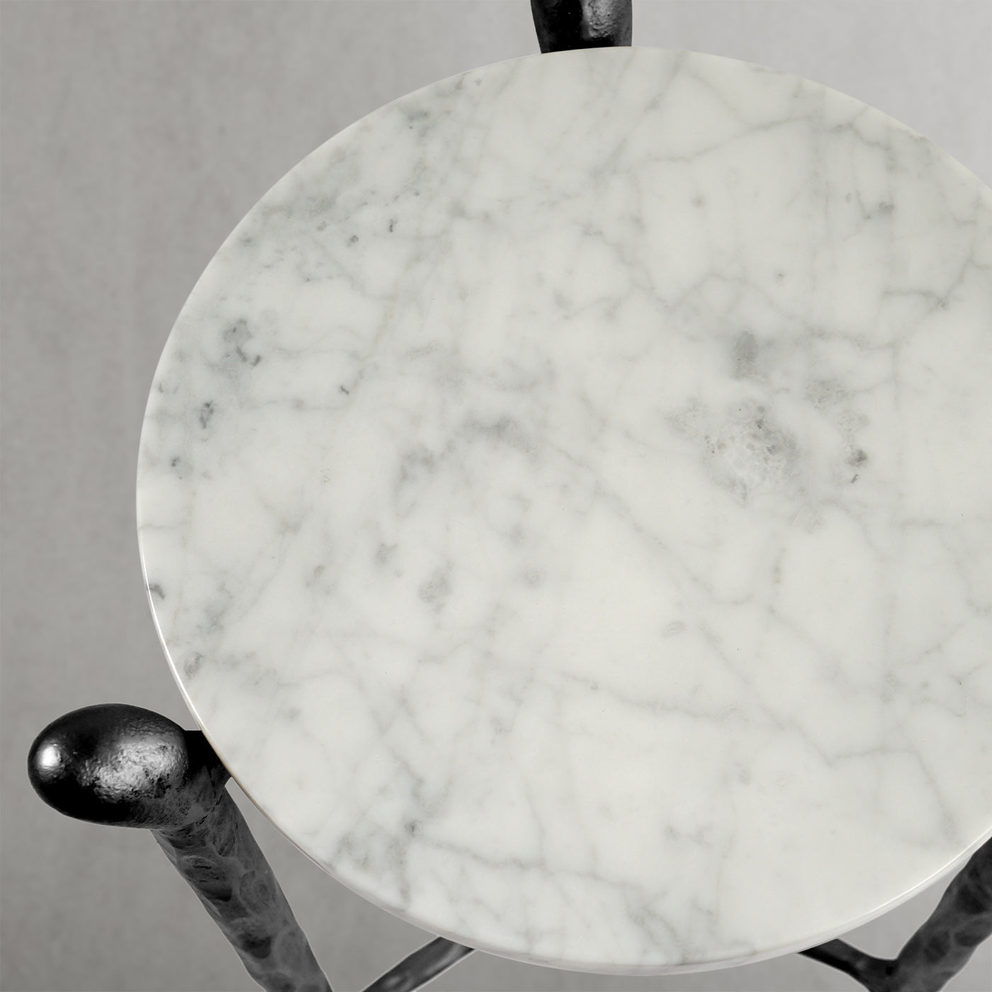 Thaddeus Metal Round Horn Marble Coffee Table & Side Table Hand-Forged Living Sofa Center Tea Table End Tables