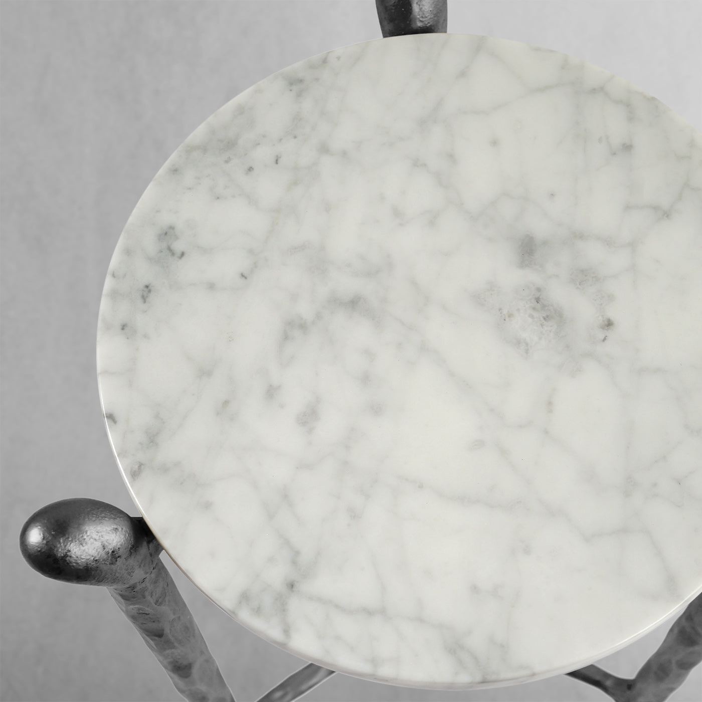 Thaddeus Metal Round Horn Marble Coffee Table & Side Table Hand-Forged Living Sofa Center Tea Table End Tables