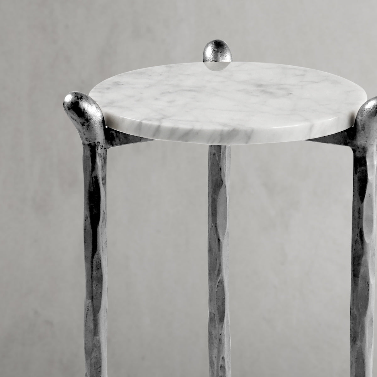 Thaddeus Metal Round Horn Marble Coffee Table & Side Table Hand-Forged Living Sofa Center Tea Table End Tables