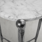 Thaddeus Metal Round Horn Marble Coffee Table & Side Table Hand-Forged Living Sofa Center Tea Table End Tables