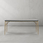 Thaddeus Metal Medieval Style Dining Table Hand-Forged Modern Kitchen Table