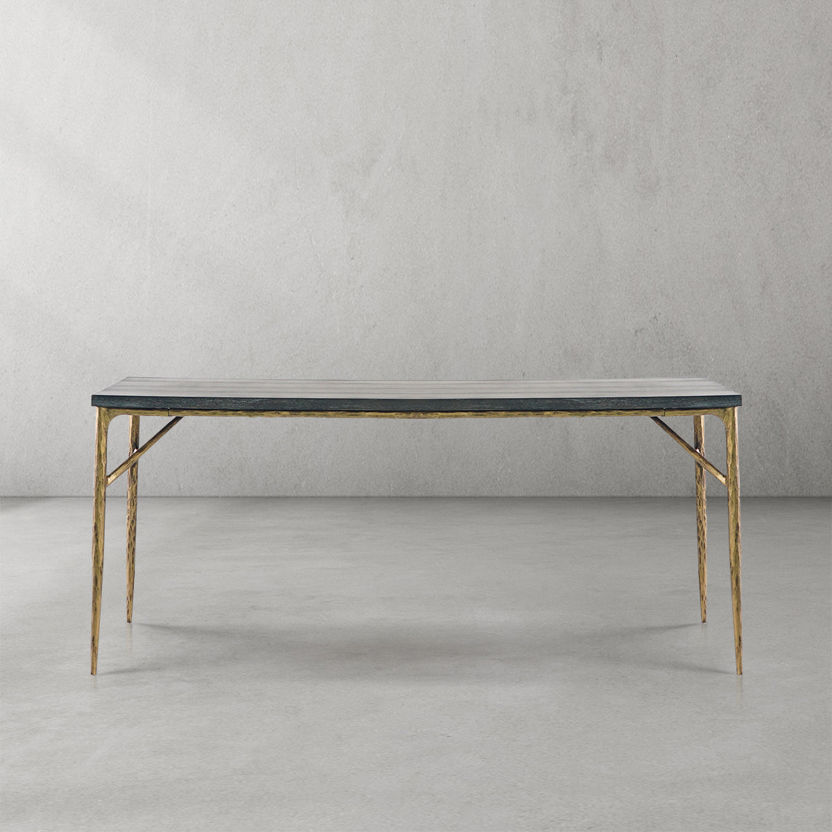 Thaddeus Metal Medieval Style Dining Table Hand-Forged Modern Kitchen Table