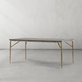 Thaddeus Metal Medieval Style Dining Table Hand-Forged Modern Kitchen Table