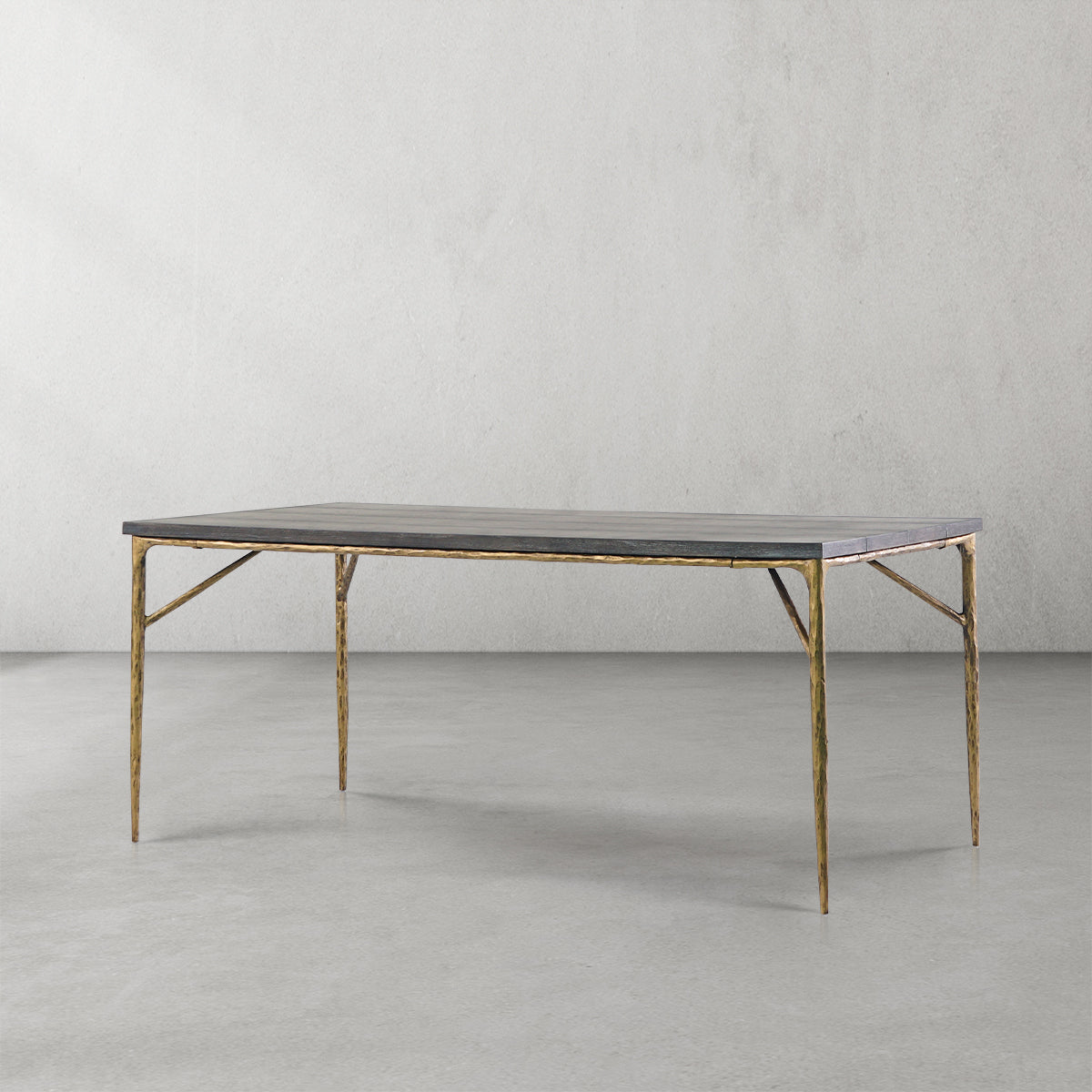 Thaddeus Metal Medieval Style Dining Table Hand-Forged Modern Kitchen Table