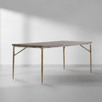 Thaddeus Metal Medieval Style Dining Table Hand-Forged Modern Kitchen Table