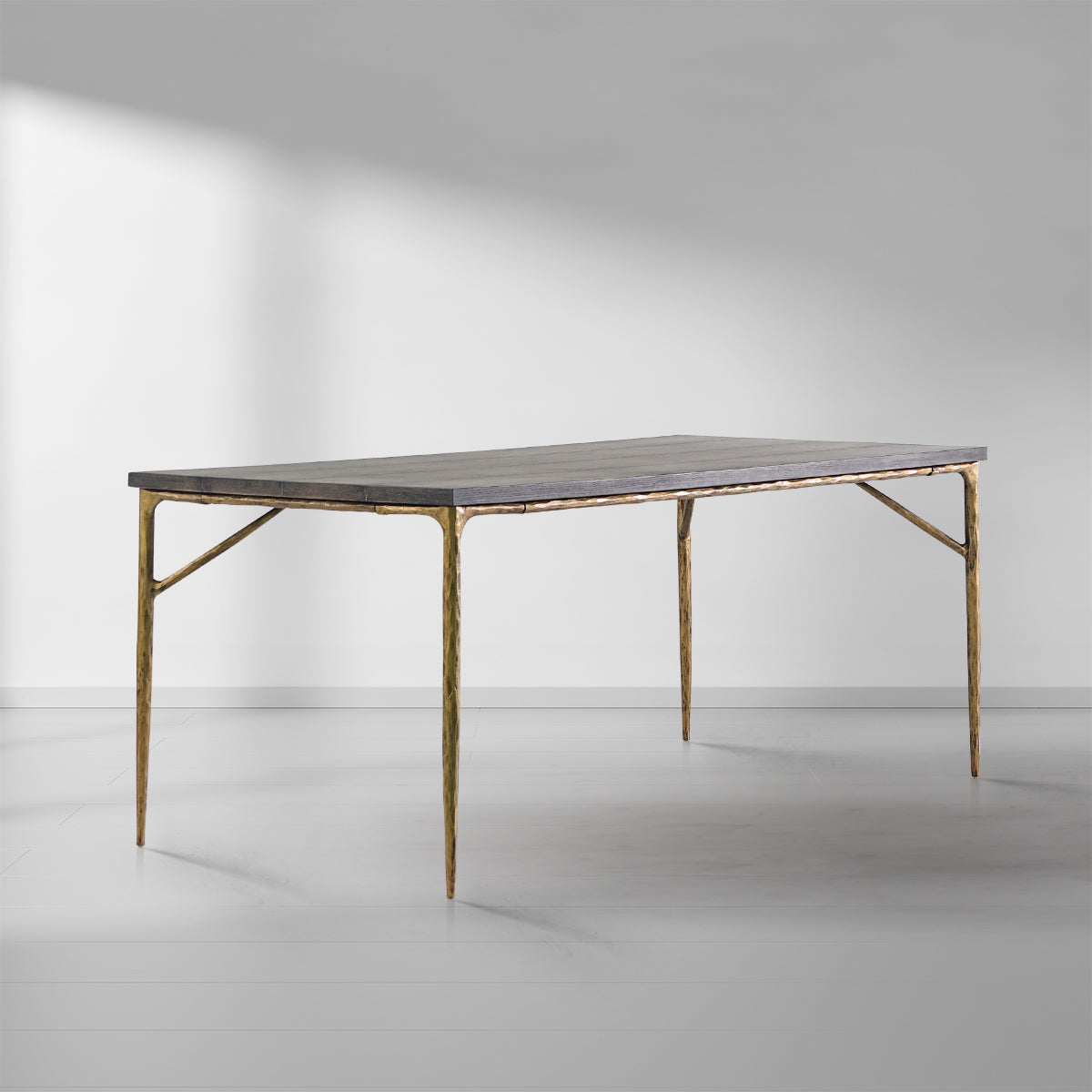 Thaddeus Metal Medieval Style Dining Table Hand-Forged Modern Kitchen Table