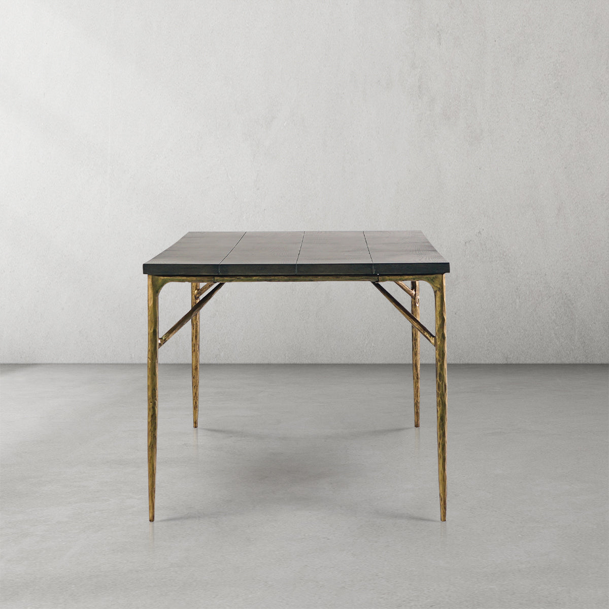 Thaddeus Metal Medieval Style Dining Table Hand-Forged Modern Kitchen Table
