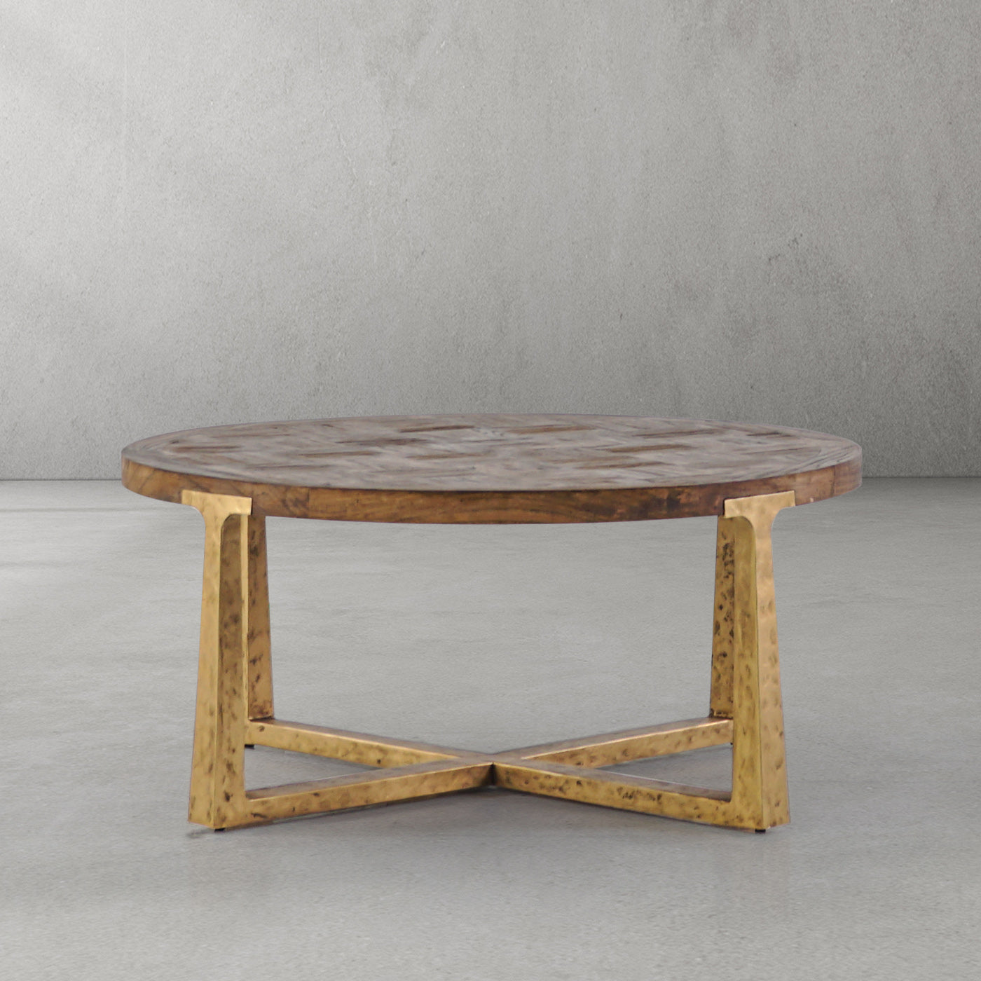 Tadeusz Round Elm Wood Tea Table