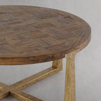 Tadeusz Round Elm Wood Tea Table