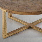 Tadeusz Round Elm Wood Tea Table