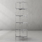 Thaddeus Metal Wooden Shelving Hand-Forged Shelving Units Storage Shelves