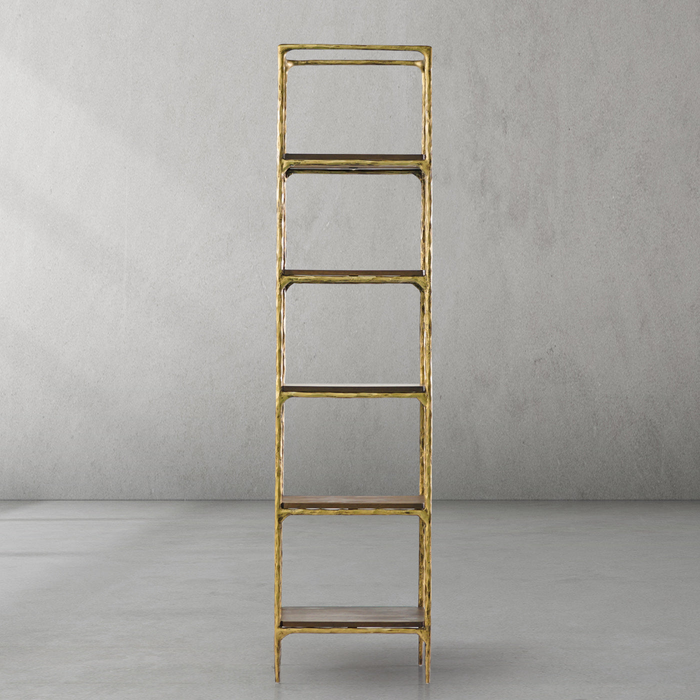 Thaddeus Metal Wooden Shelving Hand-Forged Shelving Units Storage Shelves