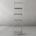 Thaddeus Metal Wooden Shelving Hand-Forged Shelving Units Storage Shelves