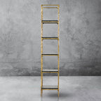 Thaddeus Metal Wooden Shelving Hand-Forged Shelving Units Storage Shelves