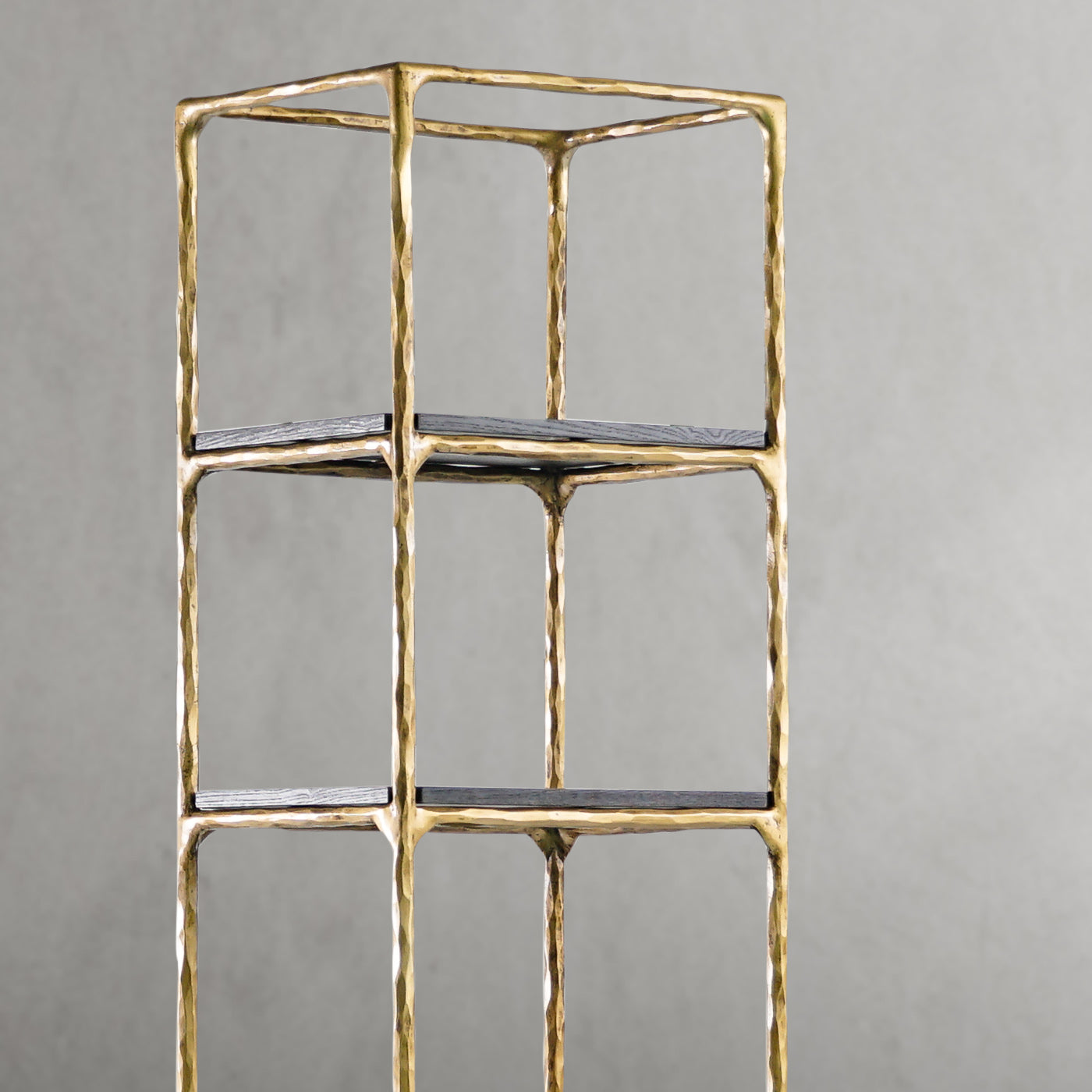 Thaddeus Metal Wooden Shelving Hand-Forged Shelving Units Storage Shelves