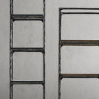 Thaddeus Metal Wooden Shelving Hand-Forged Shelving Units Storage Shelves