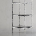 Thaddeus Metal Wooden Shelving Hand-Forged Shelving Units Storage Shelves
