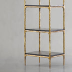 Thaddeus Metal Wooden Shelving Hand-Forged Shelving Units Storage Shelves