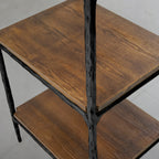 Thaddeus Metal Wooden Shelving Hand-Forged Shelving Units Storage Shelves