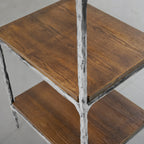 Thaddeus Metal Wooden Shelving Hand-Forged Shelving Units Storage Shelves