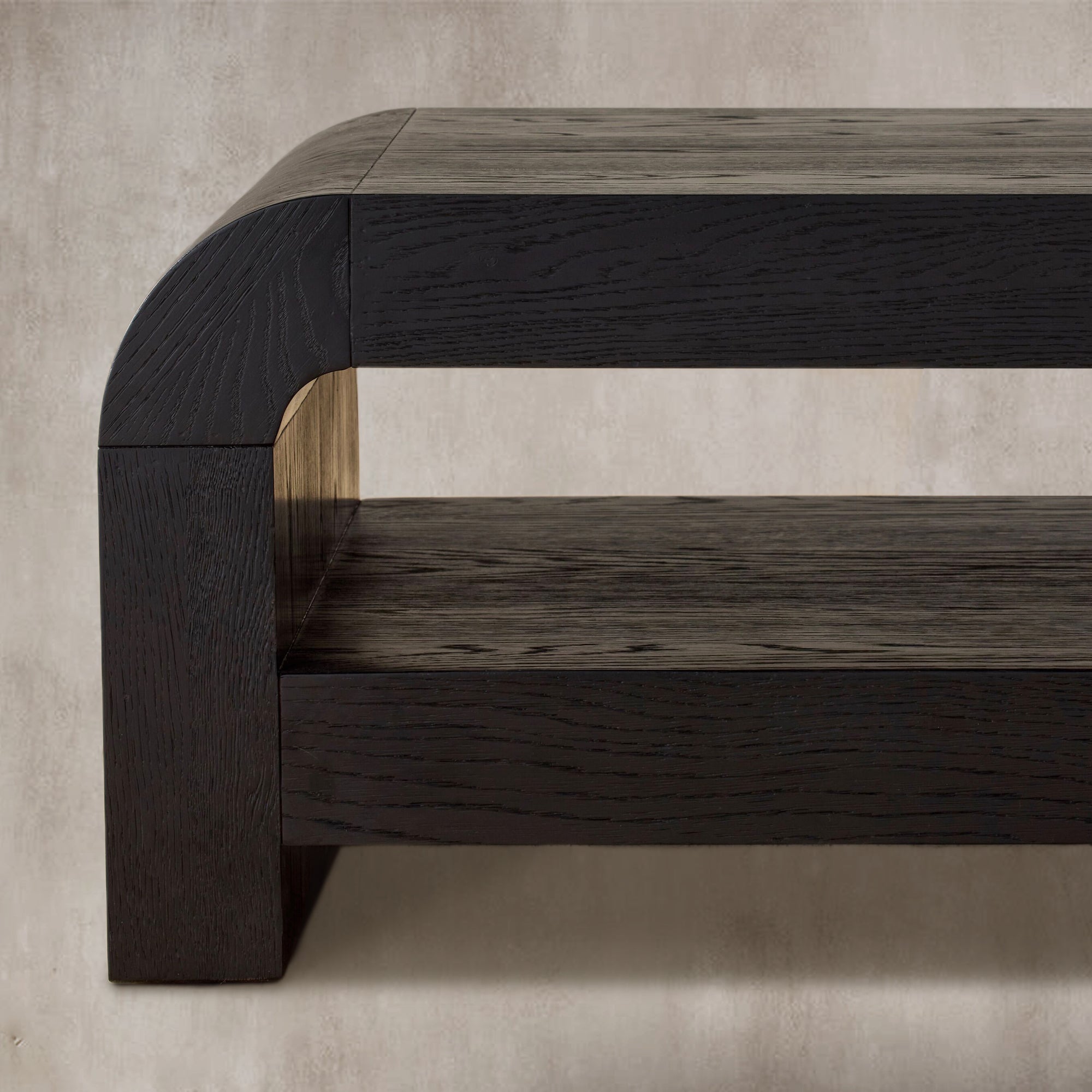 Pierre Wood Coffee Table Sofa Center Tea Table in Oak Veneer with Mid-Century Modern Style