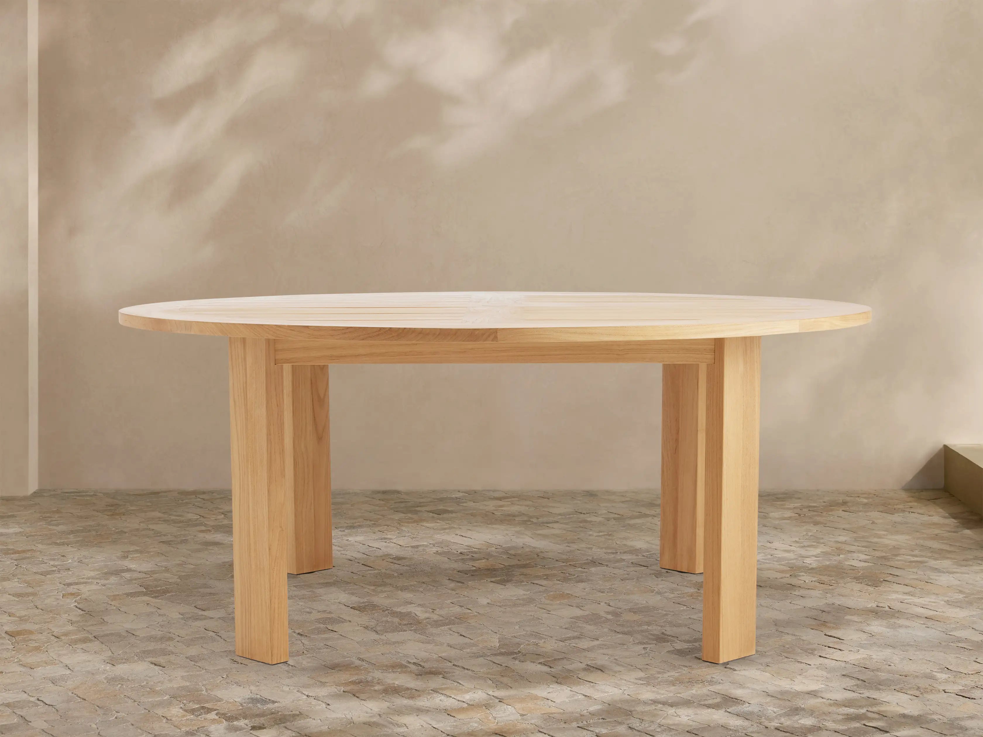 Bal Harbour Natural Teak Round Outdoor Dining Table