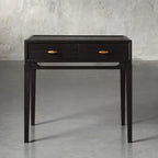 Brock Nightstand with Solid Ash Wood Bedside Nightside Table 2-Drawer Cabinet Mid-Century Modern Style