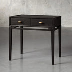 Brock Nightstand with Solid Ash Wood Bedside Nightside Table 2-Drawer Cabinet Mid-Century Modern Style