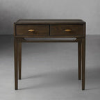 Brock Nightstand with Solid Ash Wood Bedside Nightside Table 2-Drawer Cabinet Mid-Century Modern Style