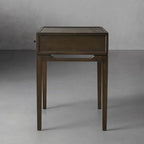 Brock Nightstand with Solid Ash Wood Bedside Nightside Table 2-Drawer Cabinet Mid-Century Modern Style