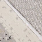 Chaoyang Framed Abstract Border Neutral Area Rug with Relaxed & Casual Carpet Vintage Distressed Border Style