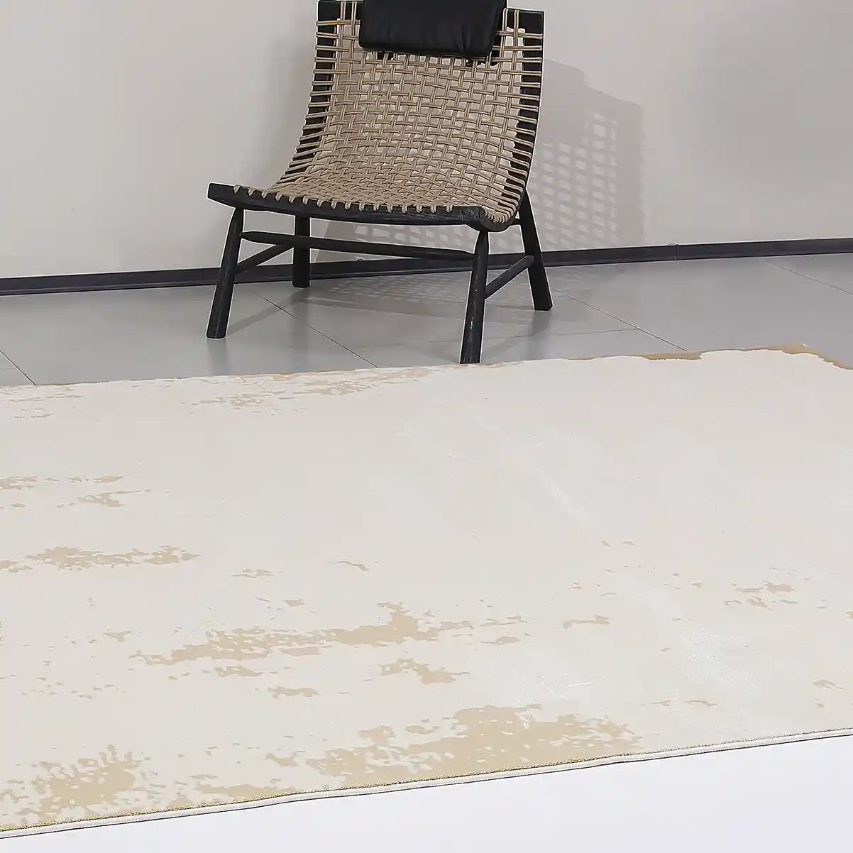 Chaoyang Soft Abstract Sandfarbener Teppich mit räumlicher Atmosphäre Moderner Sandfarbener Wasch-Stil