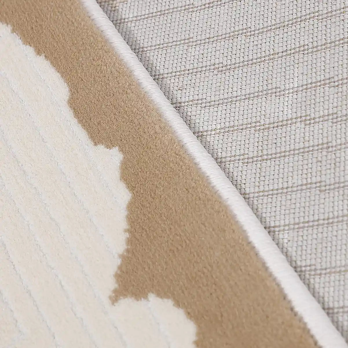 Chaoyang Soft Abstract Sandfarbener Teppich mit räumlicher Atmosphäre Moderner Sandfarbener Wasch-Stil