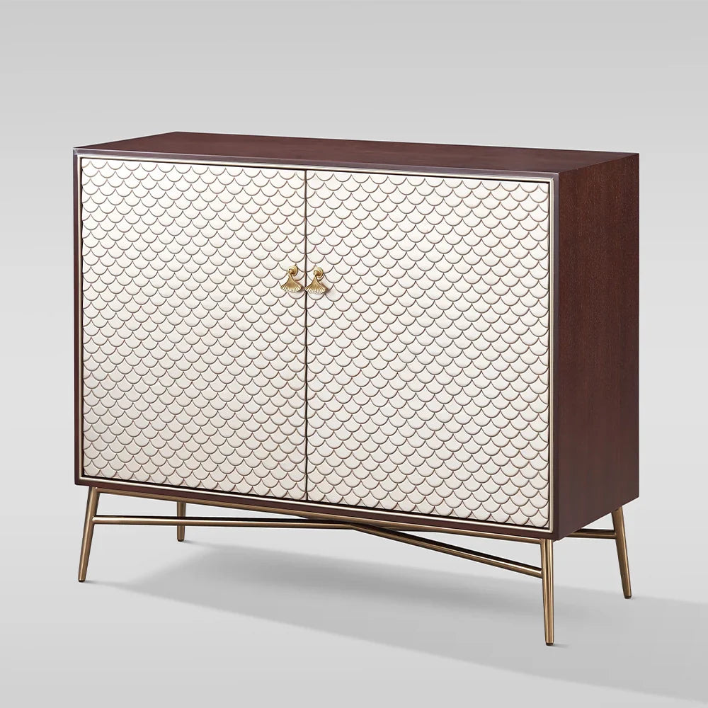 Seraphina Champagne Two-Door Sideboard Modern Luxury Buffet Entryway Cabinet