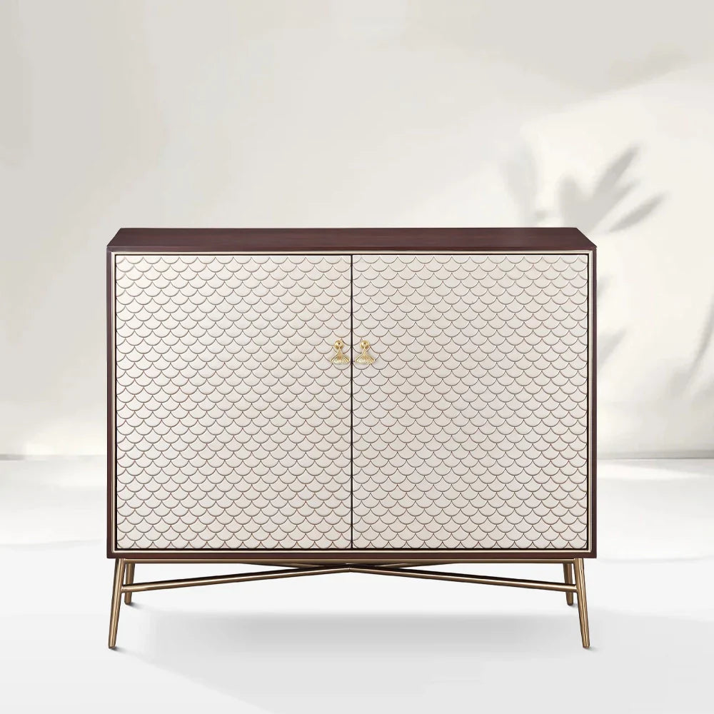 Seraphina Champagne Two-Door Sideboard Modern Luxury Buffet Entryway Cabinet