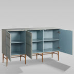 Buffets 3 portes Verdin en bois Meubles de télévision de salon Meubles de rangement d'entrée