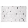 Dianya Minimal Grid Design Neutral Area Rug with Minimal Pixel Grid Style Carpet