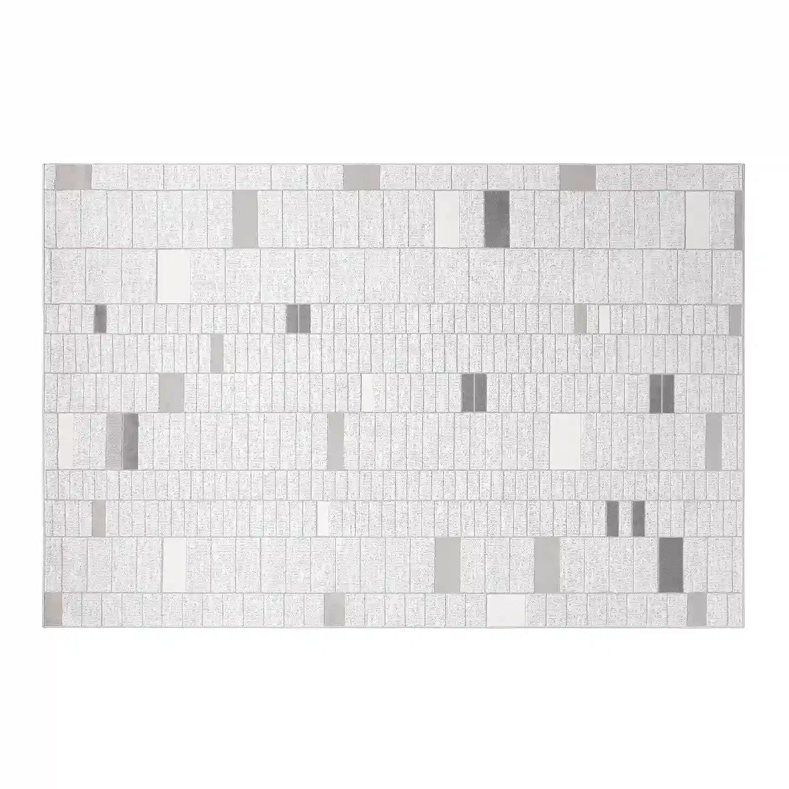 Dianya Minimal Grid Design Neutral Area Rug with Minimal Pixel Grid Style Carpet