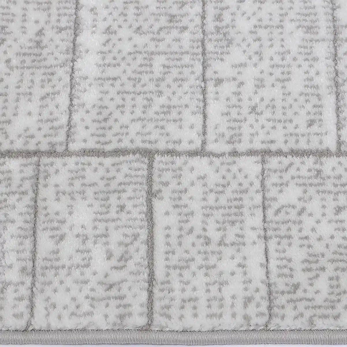 Dianya Minimal Grid Design Neutral Area Rug with Minimal Pixel Grid Style Carpet
