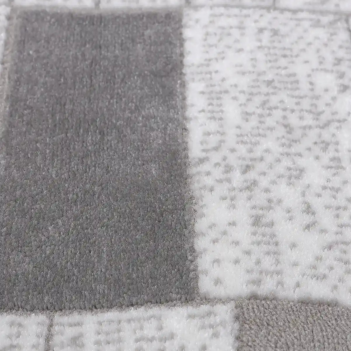 Dianya Minimal Grid Design Neutral Area Rug with Minimal Pixel Grid Style Carpet