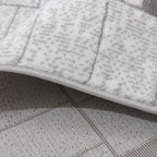 Dianya Minimal Grid Design Neutral Area Rug with Minimal Pixel Grid Style Carpet