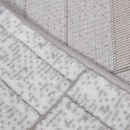 Dianya Minimal Grid Design Neutral Area Rug with Minimal Pixel Grid Style Carpet