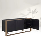 Dolton Wood Buffet Sideboard Stahlrahmen TV-Schränke Hut Garderobenschränke