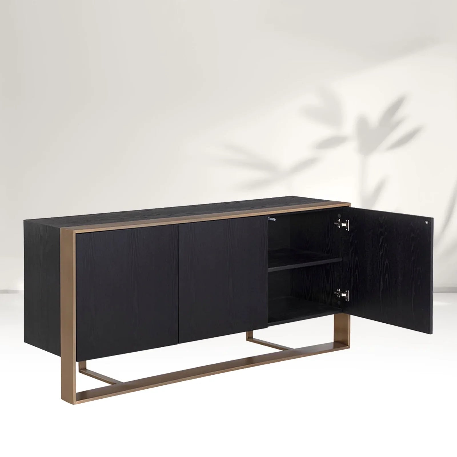 Dolton Wood Buffet Sideboard Stahlrahmen TV-Schränke Hut Garderobenschränke