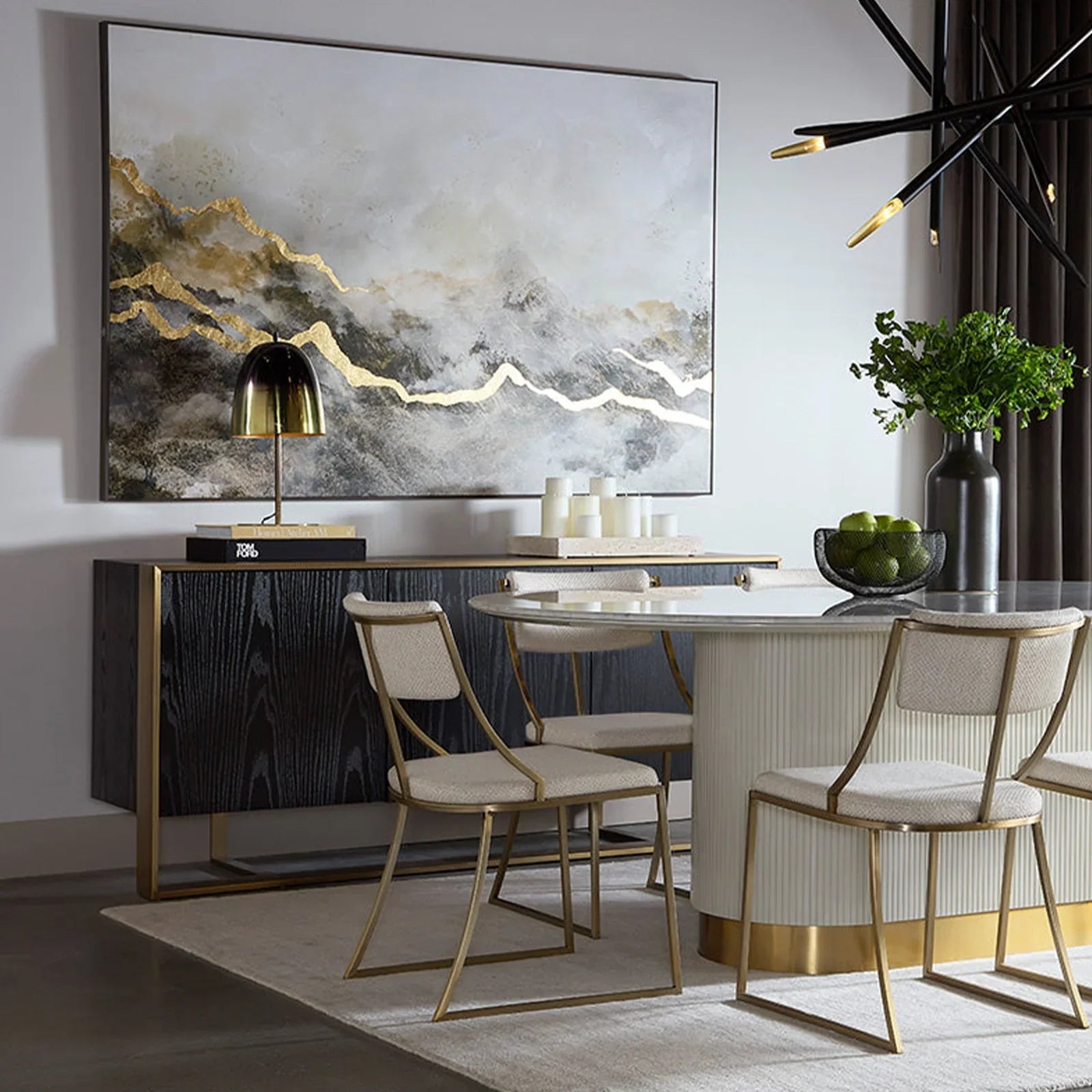 Dolton Wood Buffet Sideboard Stahlrahmen TV-Schränke Hut Garderobenschränke