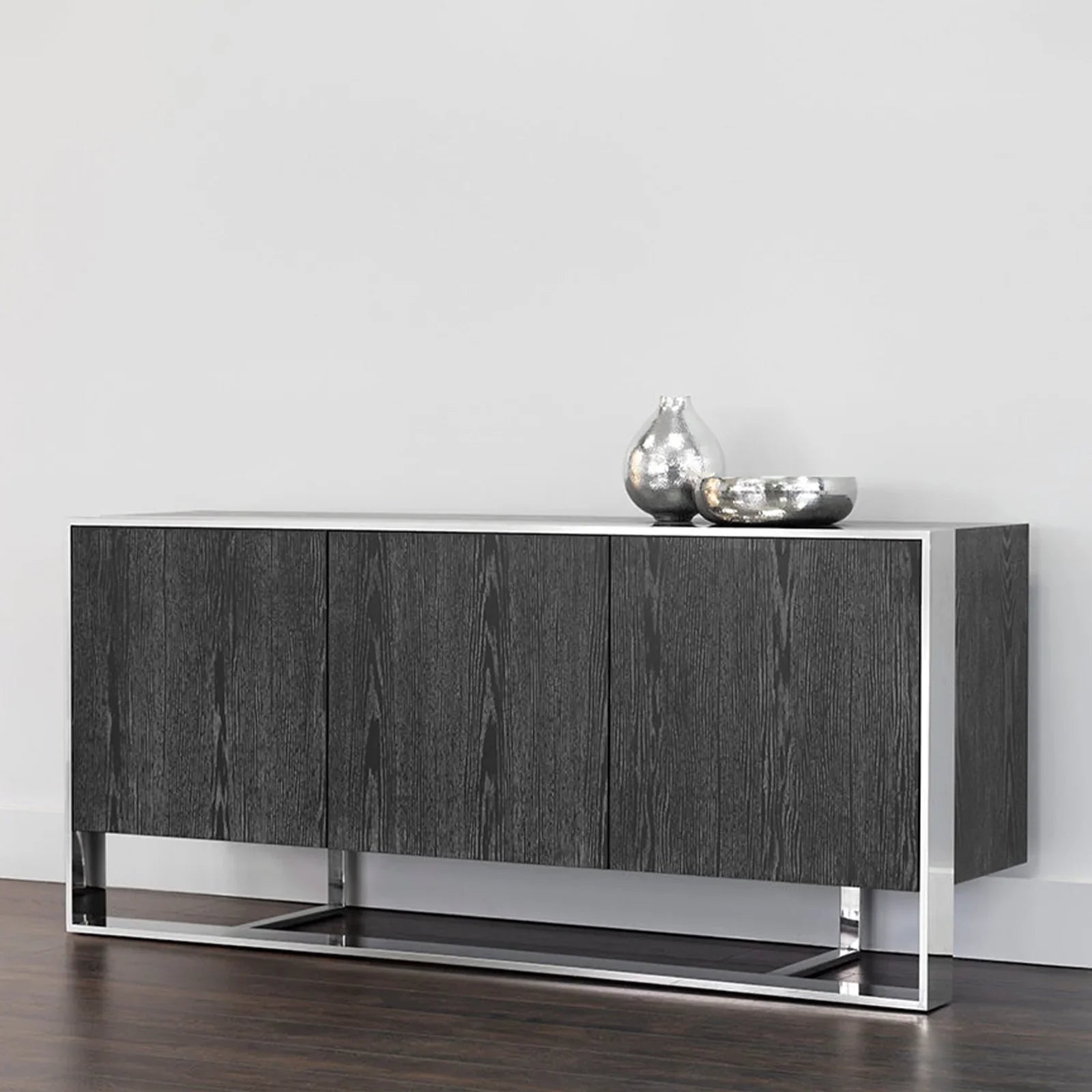 Dolton Wood Buffet Sideboard Stahlrahmen TV-Schränke Hut Garderobenschränke