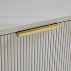 Doroda Holz Sideboard Hochglanz Grau Anrichte Modern TV-Schrank Eingangsschrank