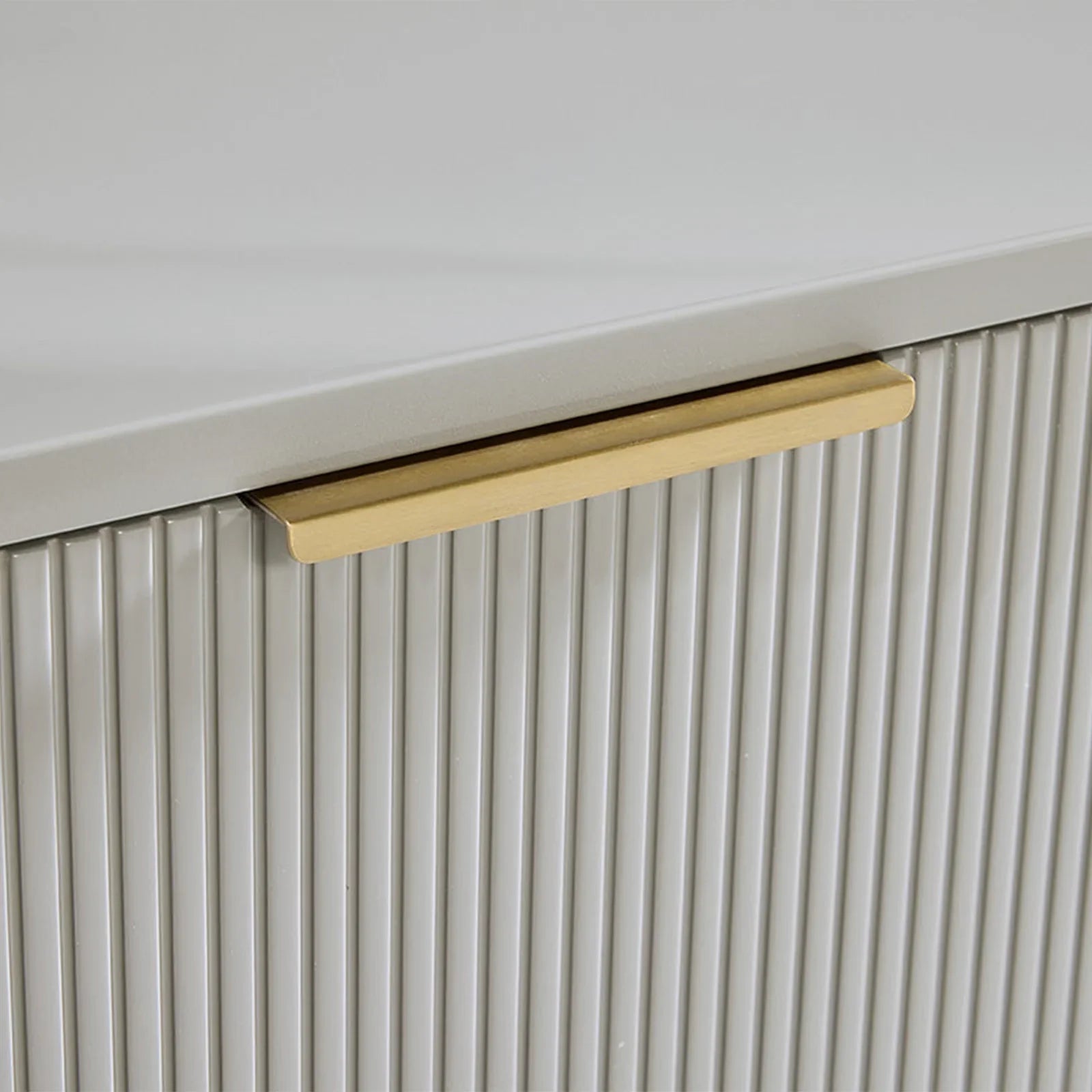 Doroda Holz Sideboard Hochglanz Grau Anrichte Modern TV-Schrank Eingangsschrank