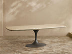 Outdoor Dining Table with Stone Top Launette Base