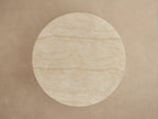 Primrose Outdoor Round Dining Table with Marble Stone Top Patio Dining Table